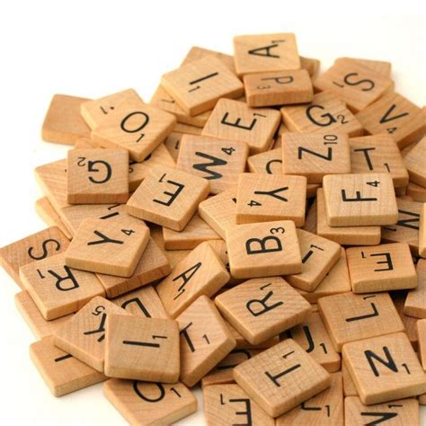 100 Scrabble Tile Letters Game Set Wooden Tiles Crafts Mix