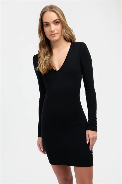 Buy Olivia Vee Mini Dress Black Online Australia