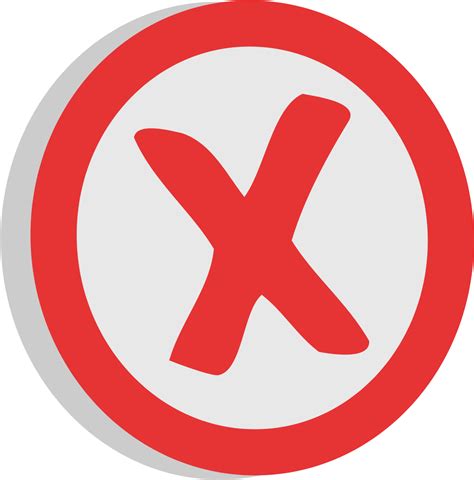 Negative X Unrelated Sign Choice Symbol Red Out Of Scope Icon