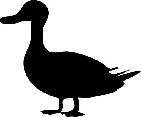 Duck Clip Art Silhouette Vector Graphics Goose Easter Duck Silhouette