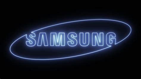 Samsung Logo With Neon Lights Stock Footage Video 100 Royalty Free