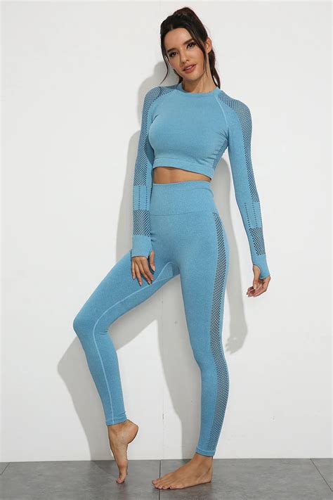 Pi Ces Ensemble Femmes Sport Costume De Course Ensemble De Yoga