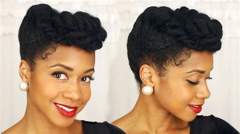 Easy Elegant Updo On Natural Hair Perfect For Special
