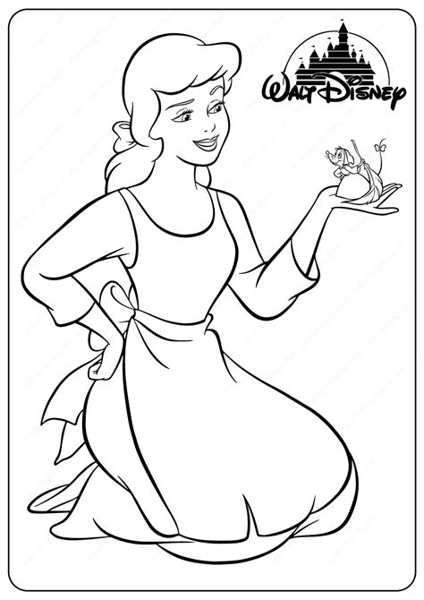 Coloring pages of video games characters. Printable Cinderella PDF Coloring Pages