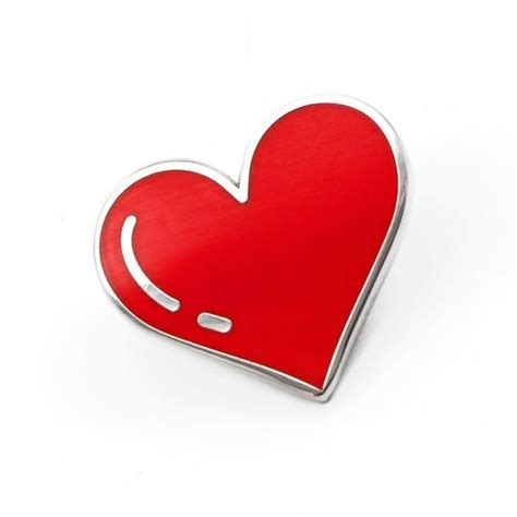 Red Heart Pin Love Lapel Pin Heart Enamel Pin Heart Bag Etsy Heart