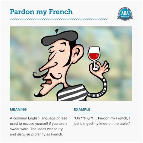 Pardon My French English Idioms English Language Teaching Learn English