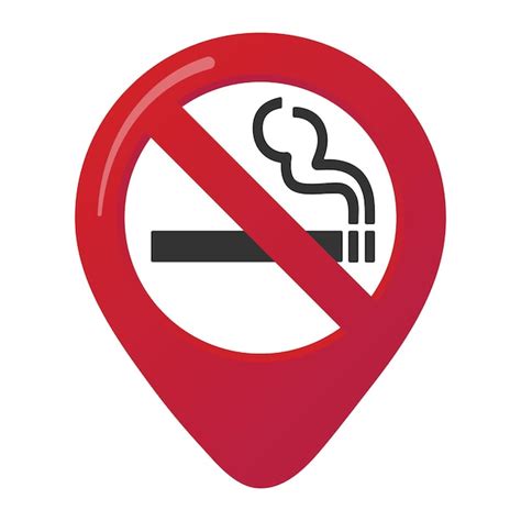 Aucun Signe Dicône De Broche De Carte De Marqueur De Zone Fumeur Avec