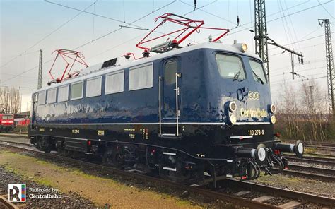 De Centralbahn Presents Locomotive 110 278 In Blue And Silver Diesel