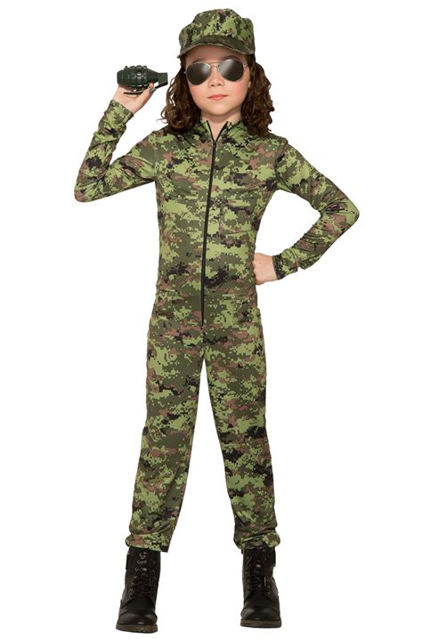 Army Girl Child Costume Medium