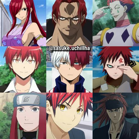 Top Anime Character Red Hair Ang G Y B O Tr N M Ng