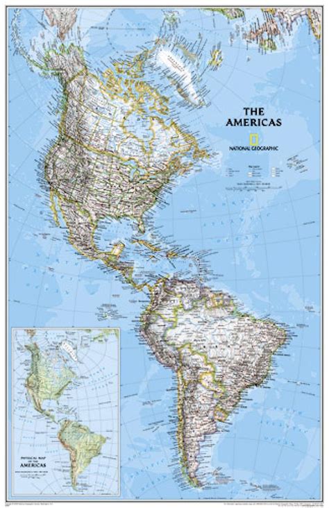 Americas Classic Laminated By National Geographic Maps