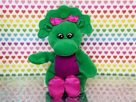 Vintage Baby Bop 7 Plush Beanie Dinosaur 90s Kid Etsy