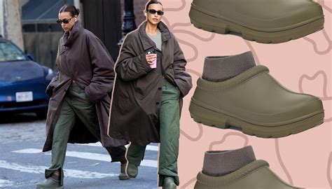 irina shayk just wore the ugly cute ugg clogs you need for spring glamour