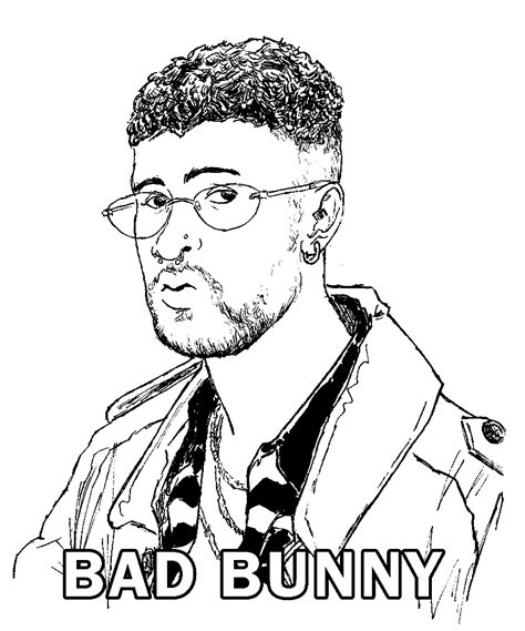 Descubrir 95 Imagen Dibujos De Bad Bunny Para Colorear
