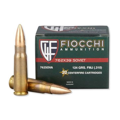 Fiocchi 762x39mm Ammunition 20 Rounds Fmj 124 Grain Cheaper Than Dirt