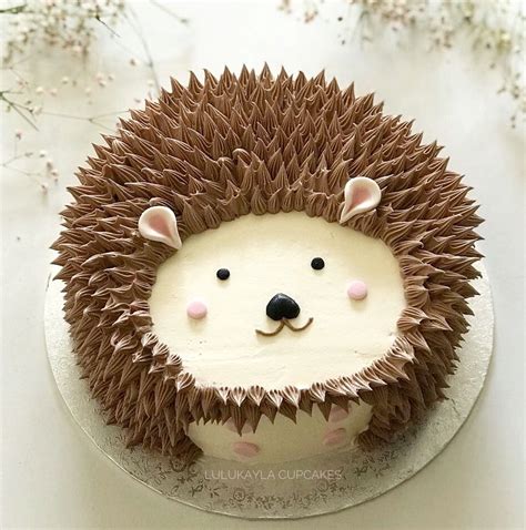 hedgehog birthday cake