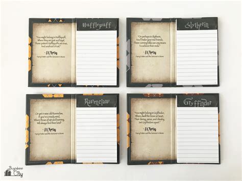 Diy Harry Potter Notepads Free Printables Harry Potter Notebook