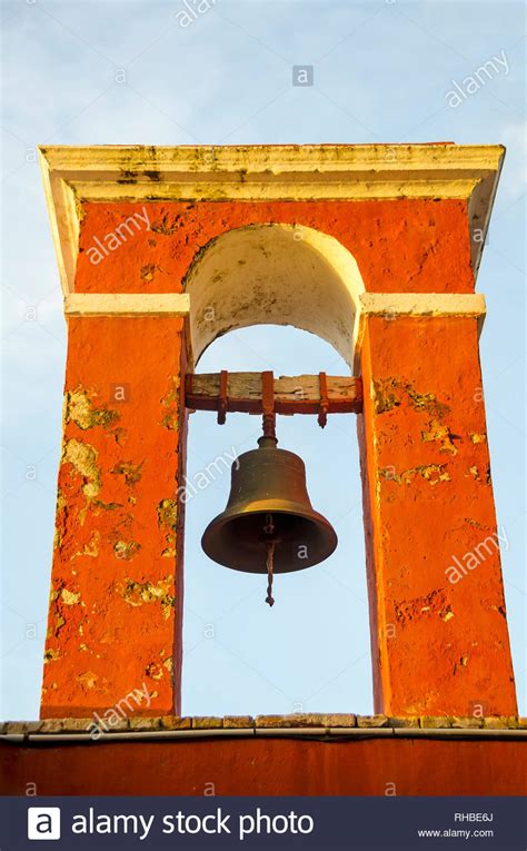 Detail Close Up Red Bell Tower Fort Frederik At Frederiksted St Croix