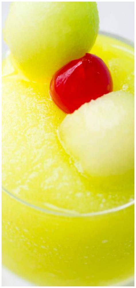 Spiked Melon Ball Slushies ~ Made With Freshly Frozen Honeydew Melon