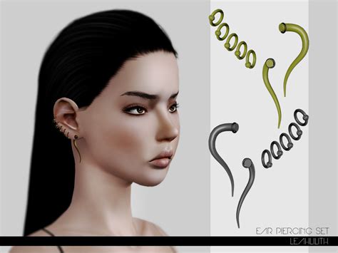 The Sims Resource Leahlillith Ear Piercing Set