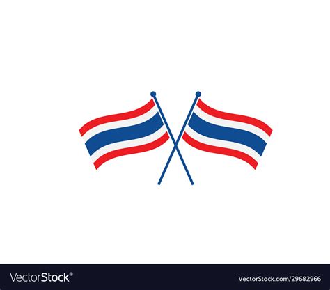 Thailand Flag Icon Royalty Free Vector Image Vectorstock
