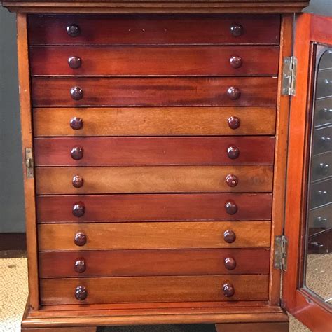 Victorian Mahogany Ten Drawer Collectors Cabinet Antique Chest Of