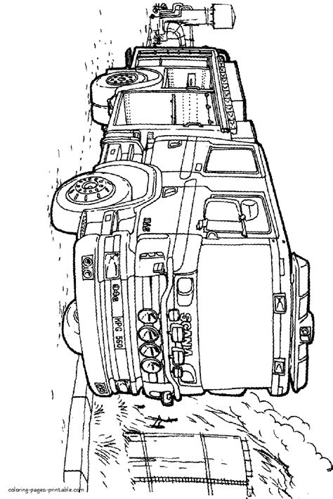 Coloring Page Scania Fire Truck COLORING PAGES PRINTABLE