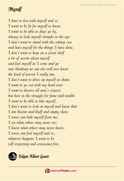 Myself Poem By Edgar Albert Guest