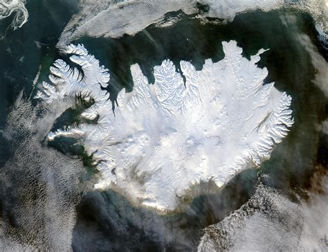 View Of Iceland From Space Image Free Stock Photo Public Domain