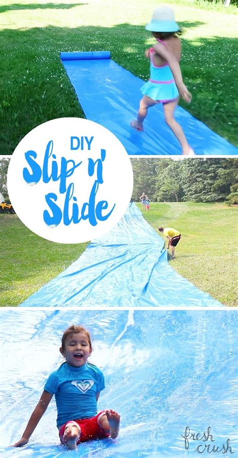 Diy A Giant Slip N Slide Giant Slip Slide Outdoor Games For Kids