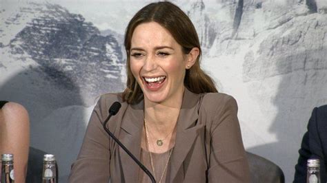 Emily Blunt Shows Off Her Baby Bump On Promotional Duties In London