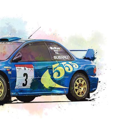 Colin Mcrae Subaru Impreza Wrc Rally Car Poster Print Etsy Uk