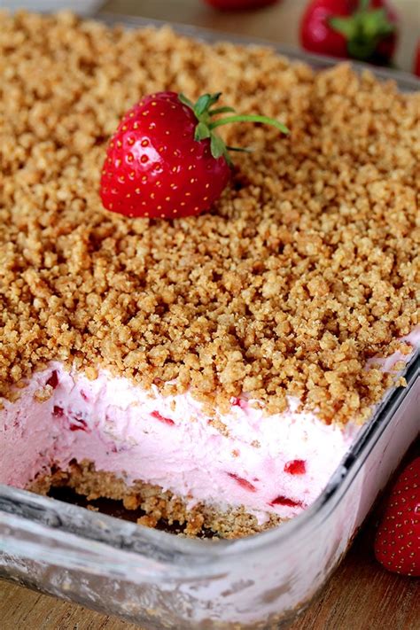 Easy Frozen Strawberry Dessert Refreshing Creamy Frozen Dessert With