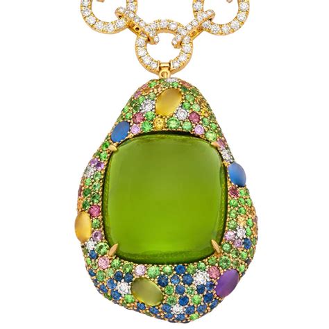 Baroque Pearl And Peridot Pendant Necklace Margot Mckinney The