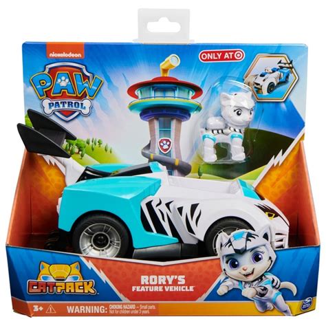 Paw Patrol Cat Pack Rory Skye Rescue Set Exclusive Playset With Hubcap