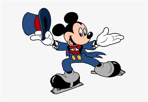 Download Mickey Skating Mickey Mouse On Ice Skates Hd Transparent