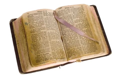 Old Antique Vintage Open Bible Isolated — Stock Photo © Splavsk 3045672