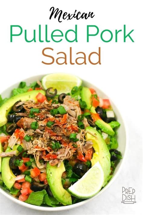 Pulled Pork Salad With Black Beans Salsa And Avocados The Perfect
