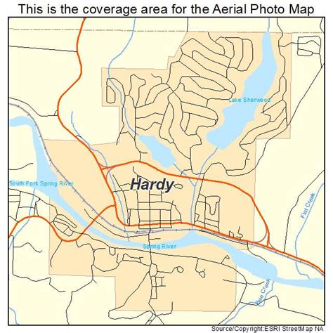 Aerial Photography Map Of Hardy Ar Arkansas