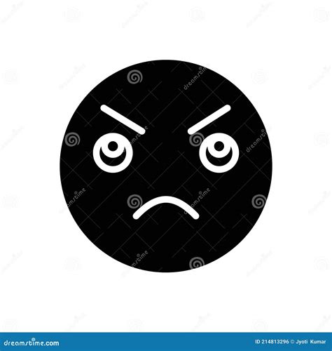 Angry Depressed Dislike Face Sad Unhappy Unhealthy Emotion Ui Web Stock