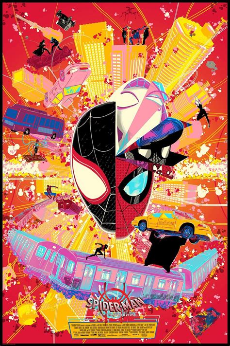 Spider Movie Poster Man Into The Spider Verse 2018 Wall Etsy In 2023