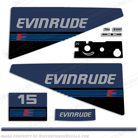 Evinrude 1987 1988 15hp Decal Kit