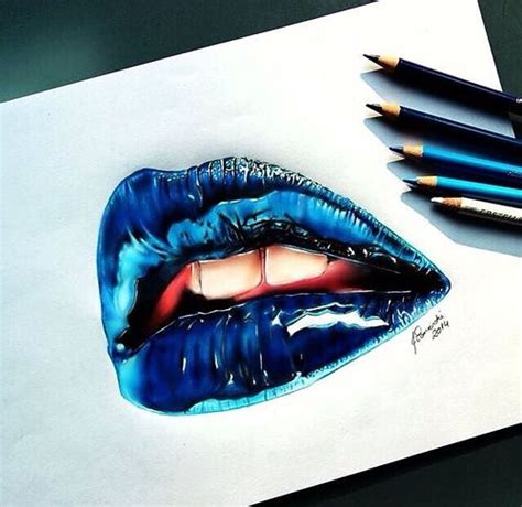 We Heart It Prismacolor Art Lips Drawing Lip Drawing