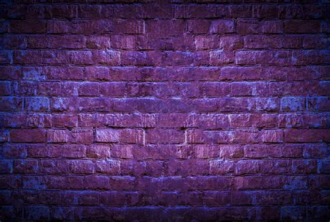 Neon Brick Design On Blue Wallpapers Wallpaper Cave