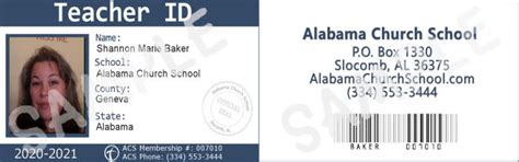 Studentteacher Id Cards Now Available Alabama Church School