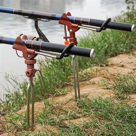 OTVIAP Aluminium Alloy Fishing Pole Tackle Holder Bracket Rod Ground Holder Bracket Fishing Rod