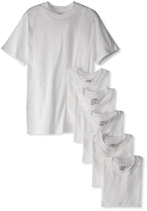 Hanes Mens Tshirts Comfortsoft 6 Pack White 52 Oz Short Sleeve T Shirt