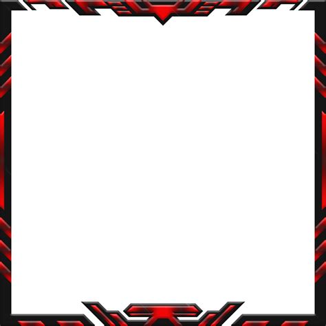 Metallic Red Gaming And Streaming Twitch Overlay Border Frame Twitch