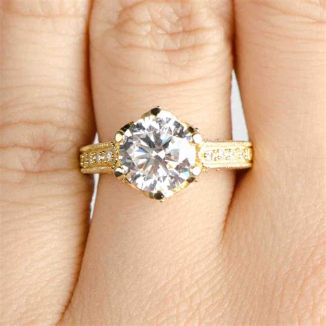 2 Carat Round Solitaire Engagement Ring Round Solitaire Engagement