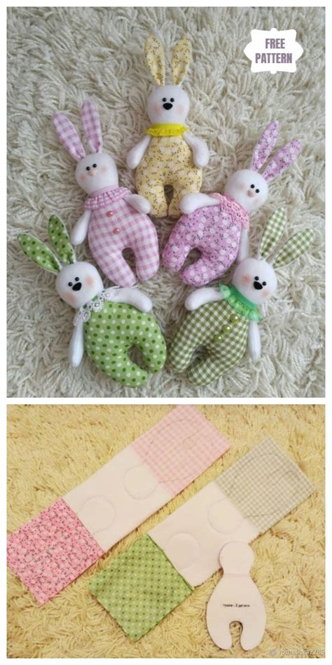 Easy Diy Fabric Bunny Free Sewing Pattern For Kids Sewing Patterns